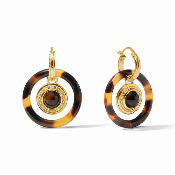 Julie Vos ER931GATS00 Madison 6-in-1 Charm Earring-Tortoiseshell