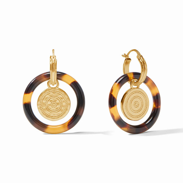 Julie Vos ER931GATS00 Madison 6-in-1 Charm Earring-Tortoiseshell