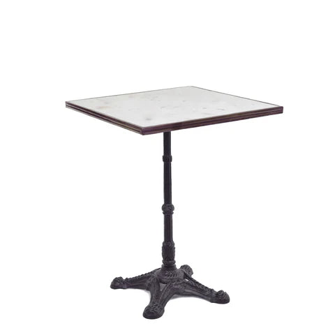 White Italian Carrara Marble French Bistro Table, 20