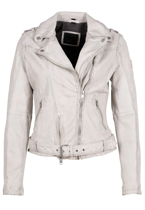 Mauritius - Wild 2 RF Leather Jacket, White