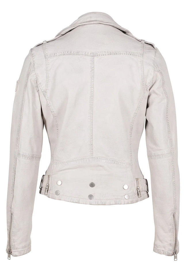 Mauritius - Wild 2 RF Leather Jacket, White