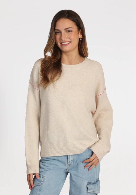 Dylan Faded Denim Hudson Sweater