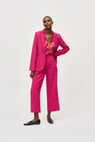 Joseph Ribkoff 243218 Corduroy Jacquard Blazer - Pink Punch