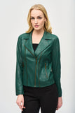 Joseph Ribkoff 243905 Moto Jacket - Absolute Green