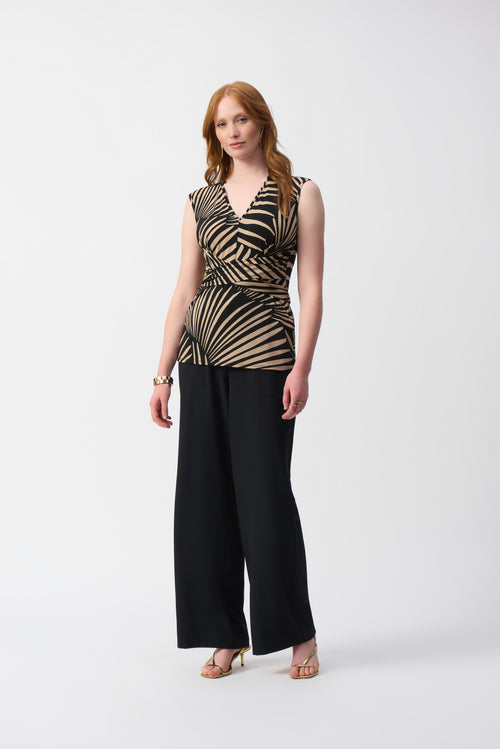 Joseph Ribkoff S25 - Full-length Wide-leg Pant - 251185 - Black