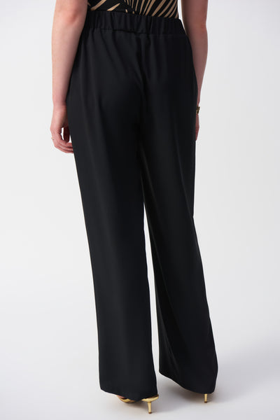 Joseph Ribkoff S25 - Full-length Wide-leg Pant - 251185 - Black