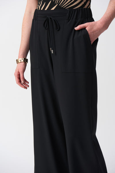 Joseph Ribkoff S25 - Full-length Wide-leg Pant - 251185 - Black