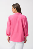 Joseph Ribkoff S25 - Overlapping V-Neck Top - 251948 - Bubble Gum