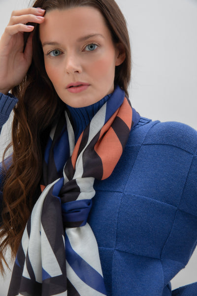 Marble 7684_225 Scarf Multi-Indigo