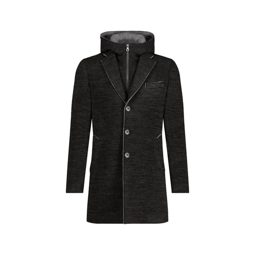 7 Diamonds JKT-8470 The Midtown Overcoat - Black