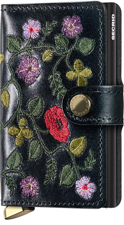 SECRID Miniwallet Stitch Floral Black