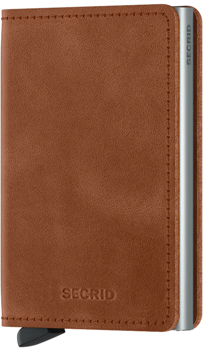 SECRID Slimwallet Cognac Silver